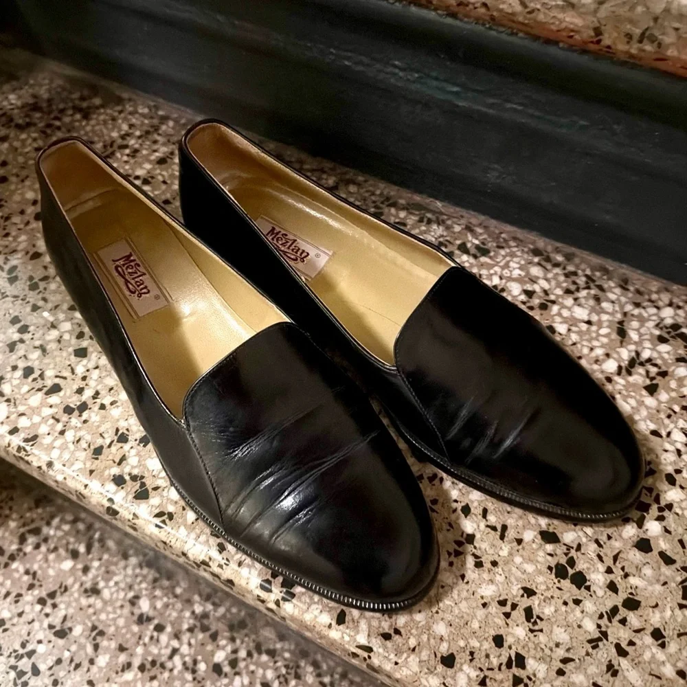 Mezlan Men's Dressy Black Slip On Leather Loafer Shoes Size 10 M